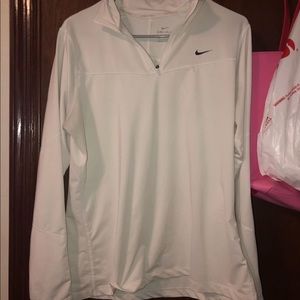 White nike quarter zip